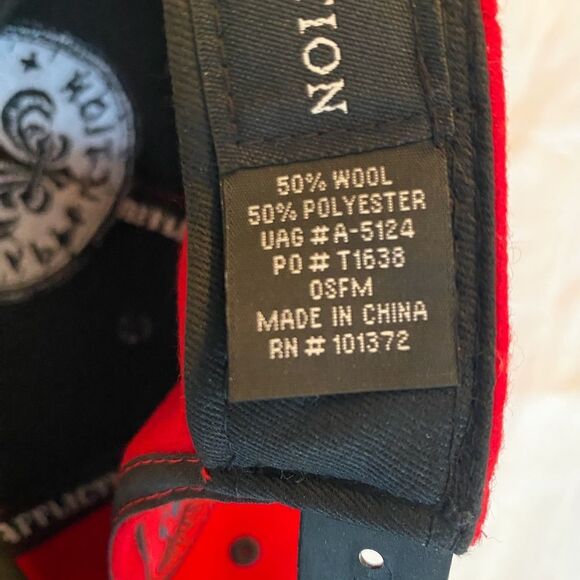 Affliction Cap Hat Unisex  Snapback Color Red Live Fast Patched Front and Back - Picture 9 of 14